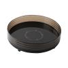 360 Rotating Makeup Organizer Storage Tray Rotatable Makeup Brush Holder Display Case for Skincare 9.84x9.84x2.83 inch- Black view 1