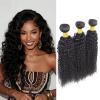 Jerry Curly Human Hair Bundles 1B Natural Black 8 10 12 Inch Brazilian Virgin Remy Hair Extensions Soft Bouncy Weave view 1