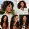 Dark Brown Human Hair Bundles Color 4 Deep Wave 14 16 18 Inch Brazilian Virgin Double Weft Chocolate Brown Hair Extensions Soft Smooth Bouncy for Black Women view 2