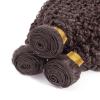 Dark Brown Human Hair Bundles Color 4 Jerry Curly 12 14 16 Inch Brazilian Virgin Double Weft Chocolate Brown Hair Extensions Soft Smooth Bouncy for Black Women view 4