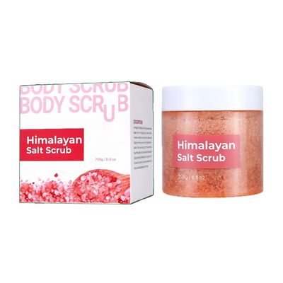 Facial Scrub Himalayan Salt Shea Sugar Scrub Ultra Hydrating and Exfoliating for Nourishing Essential Body Care Improves Acne Scars, Blackheads, Pore Size, and Skin Texture