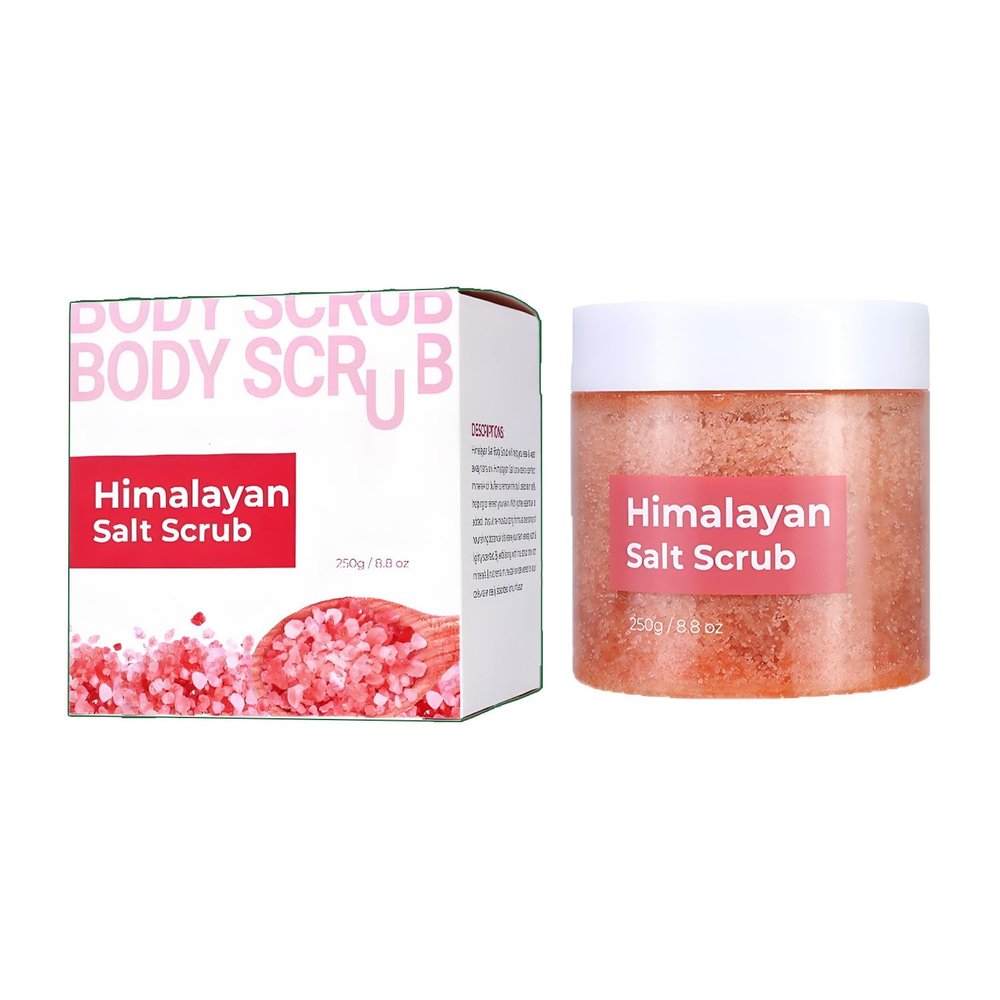 Facial Scrub Himalayan Salt Shea Sugar Scrub Ultra Hydrating and Exfoliating for Nourishing Essential Body Care Improves Acne Scars, Blackheads, Pore Size, and Skin Texture