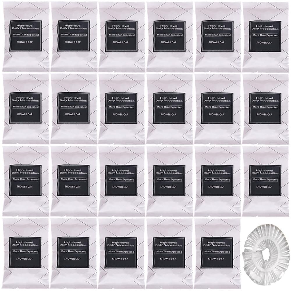 50Pcs Individually Wrapped Travel Disposable Salon Shower Caps; Clean and Hygienic; Elastic SPA Bath Cap Kitchen Anti Dust Caps;Hair Processing Caps for Hair Treatment,Travel,Home