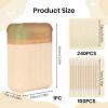 Ear Piercing Cleaner for New Piercing Aftercare, Disposable Ear Hole Care Kit with 240 Wires & 15ml Cleaning Solution & 100 Cotton Swabs view 2