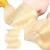 Body Wave Human Hair Bundles #613 Blonde 12 14 16 Inch 12A Brazilian Virgin Remy Hair Extensions 3 Bundles Soft Bouncy Weave for Black Women view 4