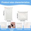 2PCS Small Makeup Bag for Purse, Mini Leather Pocket Cosmetic Bag for Women, Waterproof Portable Makeup Pouch No Zipper Coin Purse Lipstick Bag Accessories, Checkered Travel Storage Bag (White) view 2