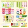 60 PCS Spa Party Supplies,Spa Party Favors kits Include Face Masks Skincare,Hand Cream, Lip Balm,Under Eye Patches,Lip Mask,Foot Bath Bombs,Women Ideal Gift Bulk Birthday Sleepover Spa Party view 2