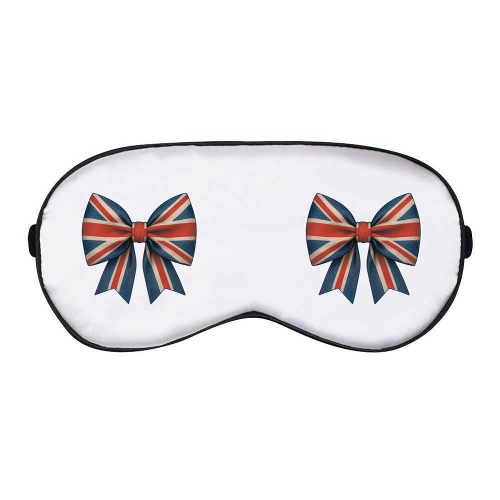 Azeeda 'Union Jack Bow' Sleep/Travel Eye Mask (EY00032872)