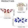 3 pieces Crystal Rhinestone Hair Side Combs,Bridal Hair Comb Crystal Wedding Hair Comb, Rhinestone Hair Piece Party Headress for Bride Bridesmaid,Suitable for everyday, wedding, prom view 2