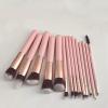 14-Piece Makeup Brush Set with Aluminum Brush Heads - Premium Synthetic Material for Beginners and Professionals, High Shine Premium Makeup Brush Set, Extra Soft(Pink) view 1