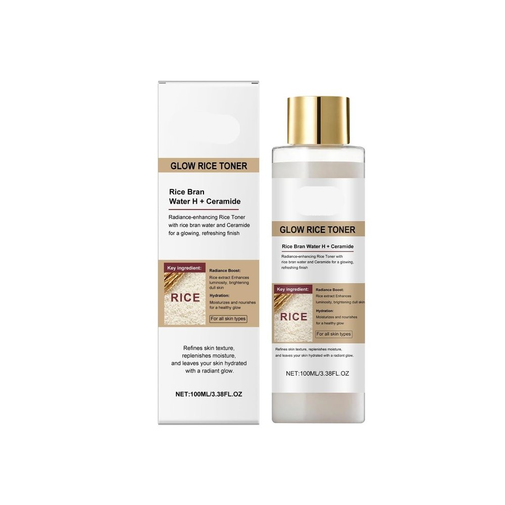 Rice Toner - Hydrating Moisturizing Essence Water, Oil Control & Brightening Skin for Dull Dry Skin(3PCS)