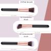 14-Piece Makeup Brush Set with Aluminum Brush Heads - Premium Synthetic Material for Beginners and Professionals, High Shine Premium Makeup Brush Set, Extra Soft(Black) view 4