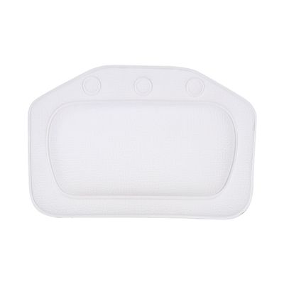 Althwuyu Bathroom Bathtub Pillow with Soft Foam Neck and Head Support Cushion and Suction Cups, White