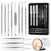 Pimple Popper Tool kit Blackhead Remover Comedone Extractor Kit with Box for Easily Remove blackheads, Acne, Blemishes, Whiteheads, pimples and Papules from The face and Bonus Gift -11pcs view 1