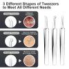 Pimple Popper Tool kit Blackhead Remover Comedone Extractor Kit with Box for Easily Remove blackheads, Acne, Blemishes, Whiteheads, pimples and Papules from The face and Bonus Gift -11pcs view 3