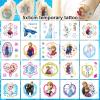 40Sheets Cartoon Frozen Temporary Tattoos Birthday Themed Party Supplies Decoration Favors Cartoon Cute Ice Princess Sticker for Teens Home Activity Prizes Carnival Christmas Rewards (FRO40) view 2