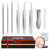 Titanium Alloy Pimple Popper Tool kit Blackhead Remover Comedone Extractor Kit with Box for Easily Remove blackheads, Acne, Blemishes, Whiteheads, pimples and Papules from The face and Bonus Gift view 1