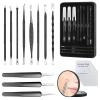 Pimple Popper Tool kit Blackhead Remover Comedone Extractor Kit with Box for Easily Remove blackheads, Acne, Blemishes, Whiteheads, pimples and Papules from The face and Bonus Gift -11pcs view 1