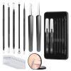 Pimple Popper Tool kit Blackhead Remover Comedone Extractor Kit with Box for Easily Remove blackheads, Acne, Blemishes, Whiteheads, pimples and Papules from The face and Bonus Gift -7pcs view 1