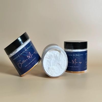 Annick Beauty Body Butter, Whipped Moisturizing Cream with Shea Butter, Cocoa Butter, Avocado Oil, 4oz & 8oz, Cashmere Creme & Rose Petals