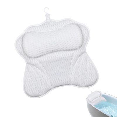 Bath Pillows for Tub | Bath Tub Neck Pillow | Breathable Head and Neck Support Headrest with Suction Cups for Shower Spa Soaking Hotel Bathing Home Apartment