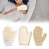 Soft Woven Bath Gloves Natural Exfoliatings Mitts for Skin Type Gentle Body Scrub and Shower Essential Multi Use Body Brush Glove view 2