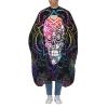 Haigof Bohemian Skull Barber Cape Hair Cutting Cape Salon Apron Adjustable for Men Women 55" X 66" view 1
