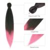DIFUNEE Pre-stretched Braiding Hair - 16 Inch 8 Packs Ombre Pink Short Braiding Hair For Twist or Box Braids, Yaki Texture Hot Water Setting Synthetic Braiding Hair Extensions (16 Inch, T-Pink-8P) view 2