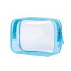 linenb Clear Makeup Bag 5pcs Travel Storage Bag Cosmetic Bags Large Capacity Plastic Zipper Wash Bag Portable Make Up Pounch for Travel(Light Blue) view 1