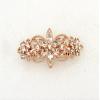 Faship Gorgeous Champagne Rhinestone Crystal Flora Hair Barrette Clip view 2