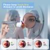 40X Magnifying Mirror, 4.5IN Round 40X Travel Magnified Mirror with 3 Suction Cups, Wall Mounted Makeup Magnifying Glass 40x High Magnification -Perfect for Handheld Detail Makeup/Shaving, Black, 1PCS view 4