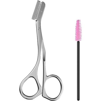 Eyebrow Scissors with Comb, 2025 Professional Eyebrow Trimmer Scissors for Women and Men, All-in-One Hair Shaper Tool (A-1pcs)
