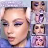 Purple Eyeshadow Palette, 12 Shades Lavender Purple Glitter EyeMakeup Pallet Smokey Neutral Silky Blendable Cream Eye Shadow for Older Women MatteMatellic Pink Compact for Cosplay Halloween Witch Look view 2