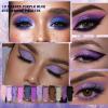 Purple Eyeshadow Palette, 12 Shades Lavender Purple Glitter EyeMakeup Pallet Smokey Neutral Silky Blendable Cream Eye Shadow for Older Women MatteMatellic Pink Compact for Cosplay Halloween Witch Look view 3