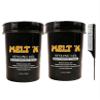 EBIN NEW YORK EBIN Gel  2x MELT'N Styling Gel Keratin and Black Castor Oil 82oz Bundle with 1x Pintail Parting Comb Lightweight Formula for Flexible Styling  Gift Set (3 Items) view 1