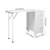 GUIAFUHYE 3-Tier Storage Drawers Nail Art Desk, Beauty Salon Station, Rolling Manicure Table with Foldable Top and 4 Lockable Wheels, Mobile Makeup Tables for Small Spaces (White) view 3
