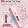 Bikini Trimmer for Women,IPX7 Waterproof Rating for Wet and Dry Use,Rechargeable,Electric Razors for Women,2 in 1 Dual Blade,for Use on The Face, Underarms, Bikini Area and Legs. (Pink) view 2