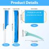 48 Pcs Small Perm Rods Set,Blue Plastic Small Rods for Hair,Women Perm Rod for Short Hair with 6 Hairs Clips,2 Combs 1 Box Permpaper,for Cold Wave Perming and Hairdressing Styling Essential Tools view 2