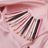 1PC Fiber Bristle Retractable Lip Brush With Cap, Single-Head Flat-Tip Lipstick Brush, For Precise Lipstick/Lip Gloss Application, Portable For Home, Travel, Makeup Bags view 3