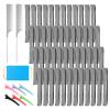 48 Pcs Small Perm Rods Set,Grey Plastic Small Rods for Hair,Women Perm Rod for Short Hair with 6 Hairs Clips,2 Combs 1 Box Permpaper,for Cold Wave Perming and Hairdressing Styling Essential Tools view 1