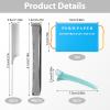 48 Pcs Small Perm Rods Set,Grey Plastic Small Rods for Hair,Women Perm Rod for Short Hair with 6 Hairs Clips,2 Combs 1 Box Permpaper,for Cold Wave Perming and Hairdressing Styling Essential Tools view 2