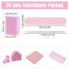 20 Sets Disposable Manicure Kit Individually Package Included Mini Nail File, Mini Nail Buffer, Nails Stick, Nails Tool Kit Manicure Set for Salon Home (80/100 Grit) view 2