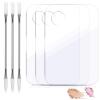 3Pcs Acrylic Makeup Palette Makeup Mixing Tray with Makeups Spatula Metal Mirror for Beauty Salon Color Cream Liquid Foundation Mixing Palette Eye Shadow Lipsticks Nail Art view 1