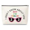 22nd Birthday Gifts for Girls Makeup Bag 22 Year Old Girl Birthday Gifts for Women Daughter Girlfriend Niece Granddaughter Friendship Gift for Friend Sister Bestie BFF Coworker Classmate Cosmetic Bag view 1