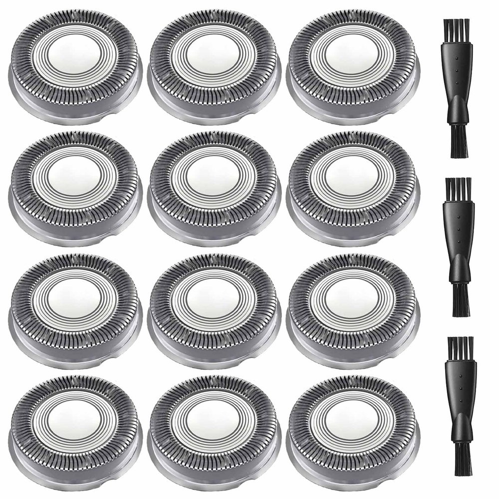 12PCS HS740 Blade Refill, Head Shaver Replacement Heads Compatible with Philips Head Shaver Pro HS5980 HS7980 HS9980, 3 Cleaning Brush
