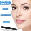 48 Pieces Eyebrow Tweezers Bulk Stainless Steel Slanted Tip Precision Tweezers for Facial Hair, Blackhead and Tick Remover, Men and Women Professional view 3