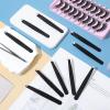 48 Pieces Eyebrow Tweezers Bulk Stainless Steel Slanted Tip Precision Tweezers for Facial Hair, Blackhead and Tick Remover, Men and Women Professional view 4