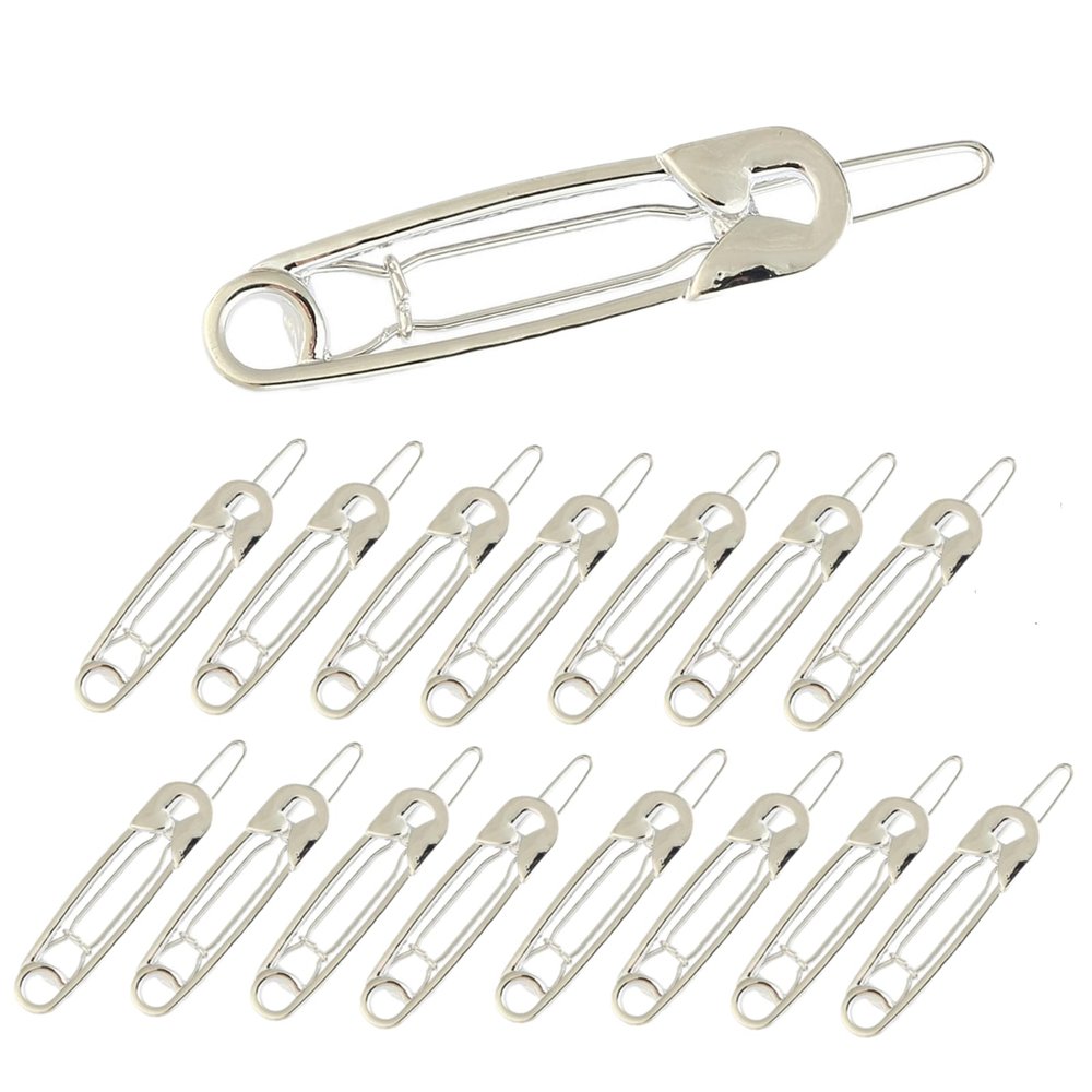 16 Pcs Safety Pin Hair Pin Set - Emo Hair Clips for Women, Goth Accessories for Daily Wear, Parties & Cosplay