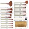 22-Piece Premium Makeup Brush Set with Cosmetic Bag red view 3