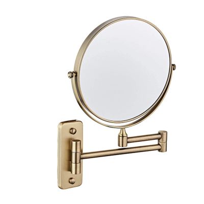 8 Inch Make-up Mirror Shaving Mirror, 360 Swivel Extendable Cosmetic Vanity Mirror, 3X/5X/7X/10X Magnifying Cosmetic Mirror, Extendable Arm, for Bathroom Vanity (Green Bronze 3X)